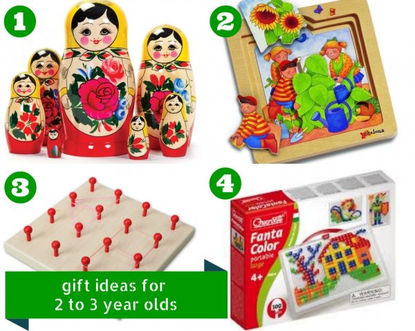 Montessori gift guide for 2 to 3 year olds
